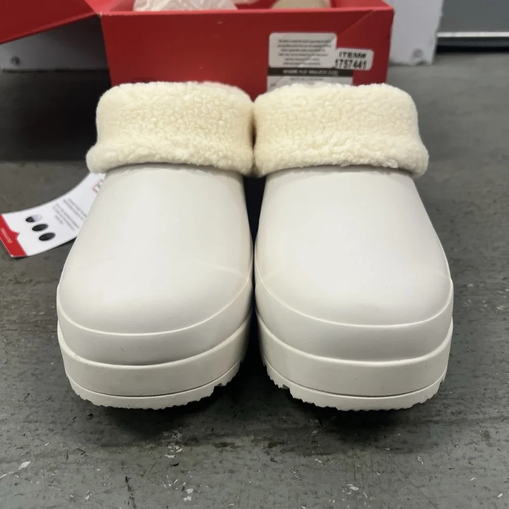 Hunter Women's Play Insulated Clogs White Willow Slip-On Waterproof Shoes Size 9 - Picture 8 of 14